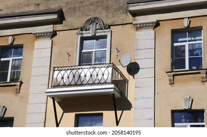 An Old Soviet Apartment Building In A Small Town