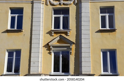 An Old Soviet Apartment Building In A Small Town