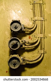 Old Soviet Rotary Switches, Painted Yellow. 