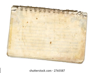 An Old Spiral Bound Pad Used For Recipes