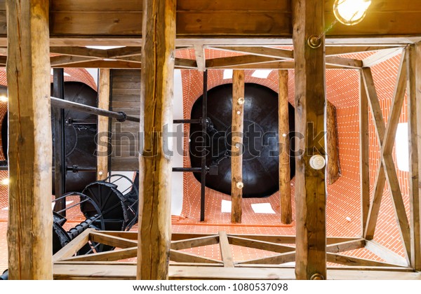 Old Spiral Staircase Made Cast Iron Stock Photo Edit Now 1080537098