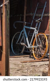 Old Sports Bike Repair Without Rubber Orange Wheel Painting And Installation Of Parts