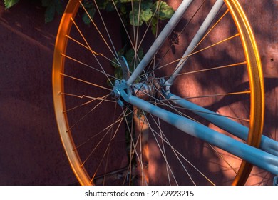 Old Sports Bike Repair Without Rubber Orange Wheel Painting And Installation Of Parts