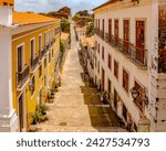 The old staircase of Rua do Giz, in the historic center of São Luís MA, Brazil