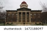 Old State Capitol building day view in Springfield, Illinois