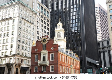 Old State House In Boston Downtown