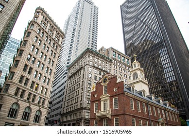 The  Old State House Located In Downtown Boston