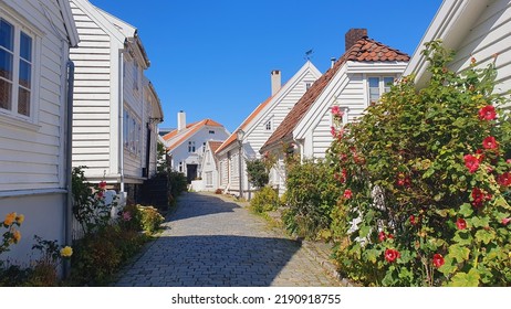 Old Stavanger Norway In Summer 