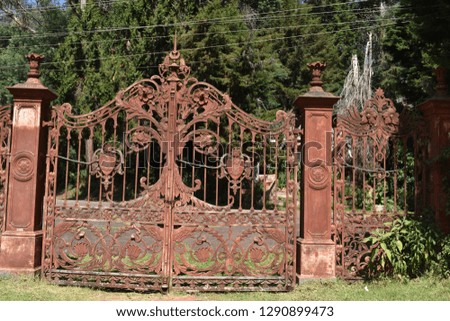 Old steel door or gate background 