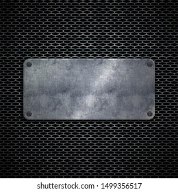 Old Steel Metal Sign Plate Texture Background