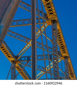 An Old Steel Train Bridge In Tempe, Arizona Reflects The Colors Of The Environment In These Images Of A Photographer's Perspective Looking Up At The Decorative Metal