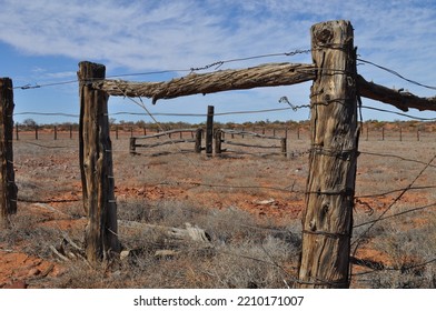 Old Stock Fence In The Outback