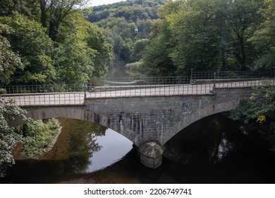 Old Stone Arch Bridge Over The Lenne In Solingen