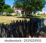 Old Stone Barn at The Pioneer Museum, Fredericksburg, Texas, USA