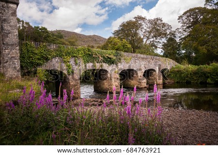 Old stone bridge in Killarney National park, Ireland