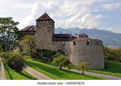 Old stone castle in the mountains in Vaduz - Shutterstock ID 1450591874