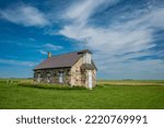 The Old Stone Church outside Abernethy, Saskatchewan, built in 1892 entirely of fieldstone 