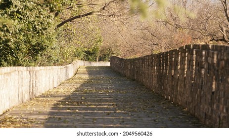 The Old Stone City Wall Landscape View Located In Nanjing City Of The China