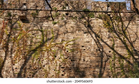 The Old Stone City Wall Landscape View Located In Nanjing City Of The China