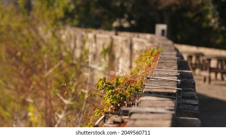 The Old Stone City Wall Landscape View Located In Nanjing City Of The China