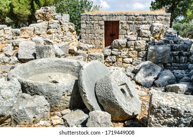 Old Stone Olive Press In Ruin