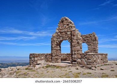Old Stone Structure Overlooking Mountains at Brian Head, Utah