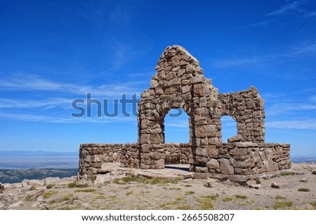Old Stone Structure Overlooking Mountains at Brian Head, Utah