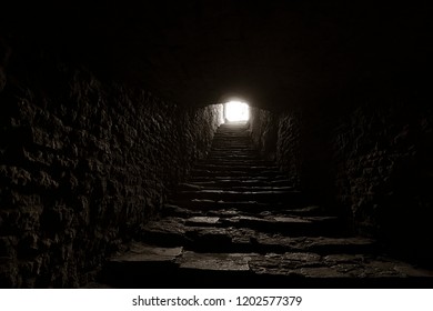 old stone underground passage