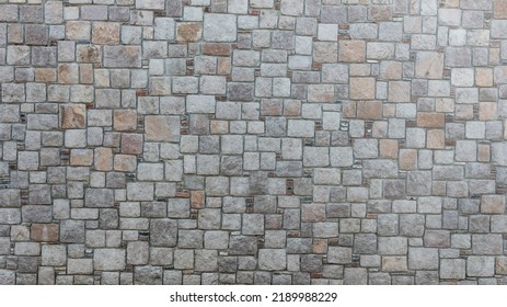 Old Stone Wall Background, Front View