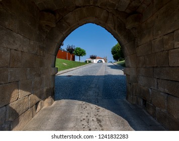 Old stone wall of Miranda Do Douro, Portugal