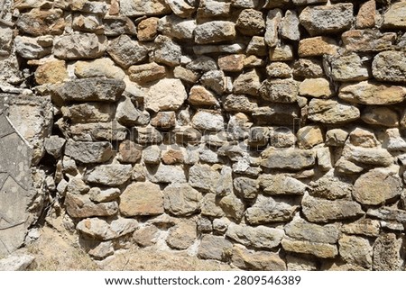 old stone wall in the sun