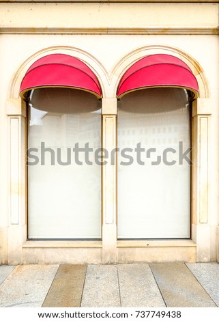 old store front with empty windows