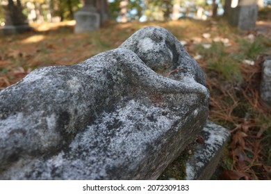 Old And Strange Child Grave Decoration; Concord Massachusetts