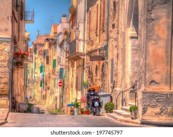 Old Street In Alghero, Sardinia