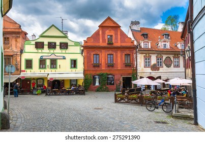 Old street in Cesky Krumlov, Czech republic