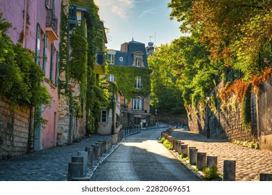 Old street in quarter Montmartre in Paris, France - Powered by Shutterstock