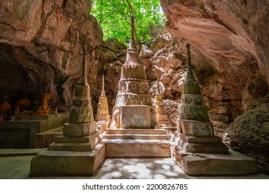 The old Stupa in the cave Wat Cha Am Khiri, Phetchaburi, Thailand - Shutterstock ID 2200826785