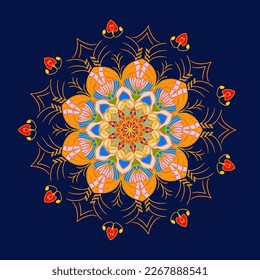 old style background flower shape,Hand-drawn mandalas in oriental doodle decoration for all genders coloring book, children, adults and people with disabilities.,India,Islam,Arabic,Mandala,flower - Shutterstock ID 2267888541