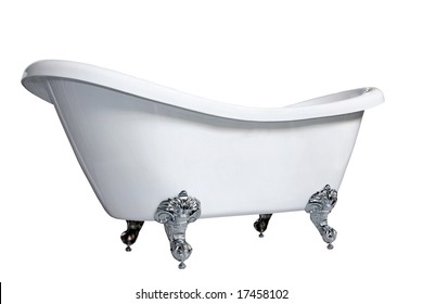 Old Style Bath Tub With Metal Legs