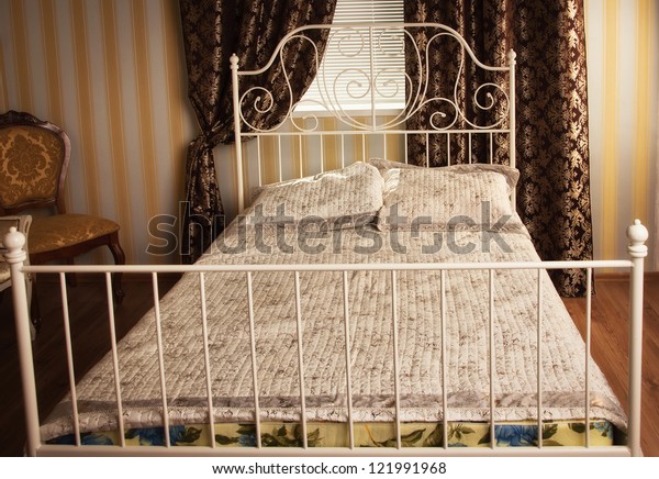Old Style Bed Elegant Bedroom Stock Photo Edit Now 121991968