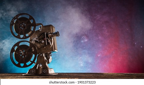 Old style movie projector, still-life,