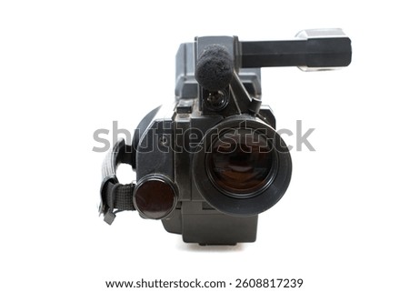 Old style video camera front view.