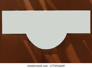 Old Style White Street Adress Plate On Wall