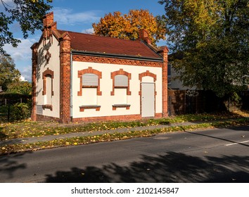 Old Substation In Autumn Light