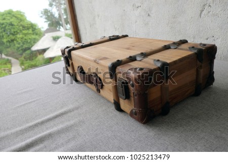 Old suitcase. travel bag vintage style