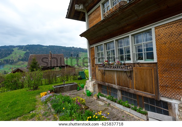 Old Swiss Farm Alps Stock Photo Edit Now 625837718