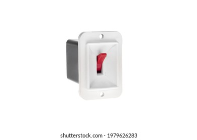 Old switch isolated on white background 