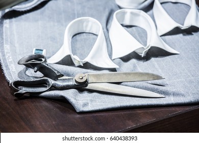 Old Tailor Shears And Shirts