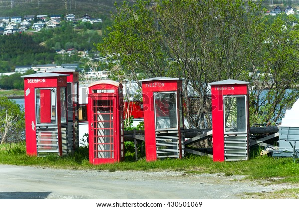 Old Telefon Cabins Tromso Stock Photo Edit Now 430501069