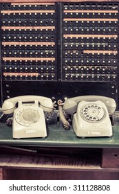 Old Telephone With Switchboard